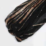 Sequin Round Neck Jumpsuit