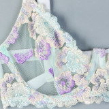 Embroidered Three-dimensional Jacquard Gathering Underwear