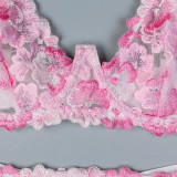 Embroidered Three-dimensional Jacquard Gathering Underwear