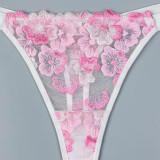 Embroidered Three-dimensional Jacquard Gathering Underwear