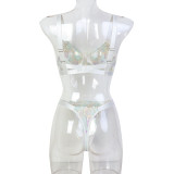 Embroidered Three-dimensional Jacquard Gathering Underwear