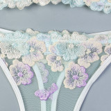 Embroidered Three-dimensional Jacquard Gathering Underwear