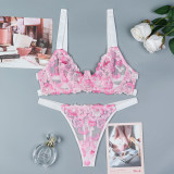 Embroidered Three-dimensional Jacquard Gathering Underwear