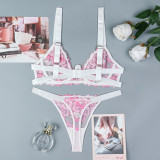 Embroidered Three-dimensional Jacquard Gathering Underwear