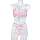 Embroidered Three-dimensional Jacquard Gathering Underwear