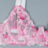 Embroidered Three-dimensional Jacquard Gathering Underwear