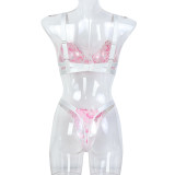 Embroidered Three-dimensional Jacquard Gathering Underwear