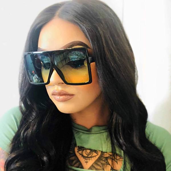 Fashion Sunglasses Women Ladies Red Fashion Oversized Square Sun Glasses Driving Shades Eyewear UV400 gafas de sol