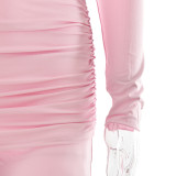 Two-piece Waist-hugging Top Slim Hip-packing Trousers Set