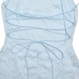 Sling Chiffon Temperament Backless Evening Dress