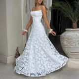 Sling Chiffon Temperament Backless Evening Dress