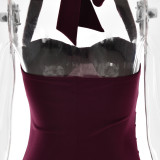 High-slit Backpack Hip Dress