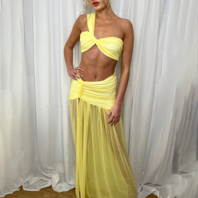 Two-piece Bikini Top Mesh Hip-packing Skirt