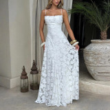 Sling Chiffon Temperament Backless Evening Dress