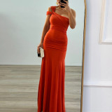 Slim-fit Dress with Slanted Shoulders