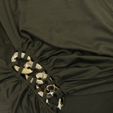 Black Tight Dress Hollow Slit Dress