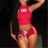 Slim Fit Vest Shorts Sports Suit