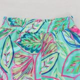 Printed Suit Turtleneck Halter Neck Vest High Waist Trousers Two-piece Set