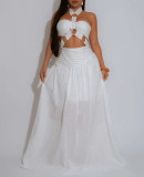 Two-piece Set of Hanger and Long Skirt with Padded Strap
