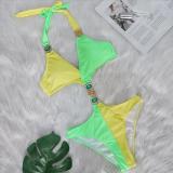 Crystal Diamond Bikini Patchwork