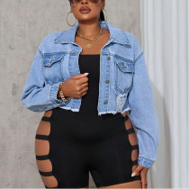 New Denim Jacket with Long Sleeves