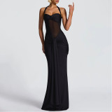 Condensed Women's Long Skirt with Backpack Hips