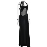 Condensed Women's Long Skirt with Backpack Hips