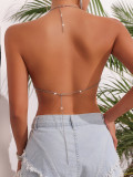Chain Colored Shell Bead Top Vest