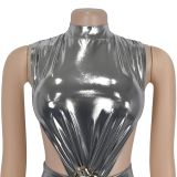 Elegant High-neck Arm-covered Skirt