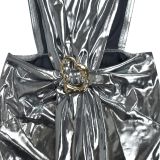 Elegant High-neck Arm-covered Skirt