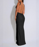 Sexy Slim Long Skirt with Backless Straps