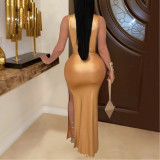 Elegant High-neck Arm-covered Skirt