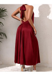 French Off-shoulder Halter Casual and Comfortable Long Dress