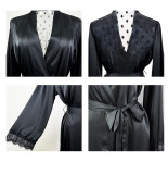 Simulated Silk Lace Gown