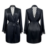 Simulated Silk Lace Gown