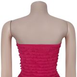 Women's Solid Color Loose Casual Wavy Jumpsuits