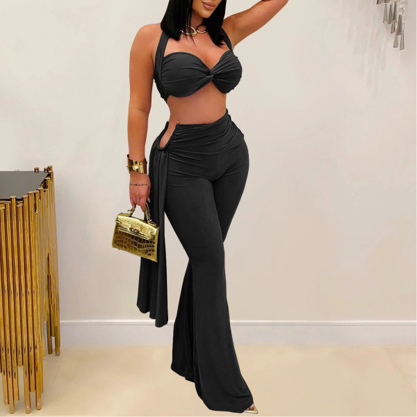 Strap Lace Trousers Suit