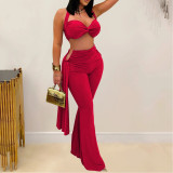 Strap Lace Trousers Suit