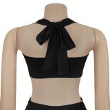 Strap Lace Trousers Suit