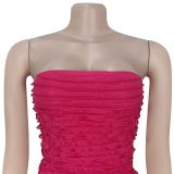 Women's Solid Color Loose Casual Wavy Jumpsuits