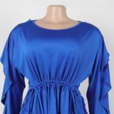 Elastic Slim Lace Drawstring Long Sleeve Waist-hugging Two-piece Set