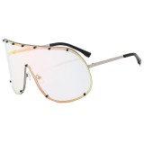 Extra Large Frame Polarized One-piece Sunglasses Outdoor Driving Windproof Sand