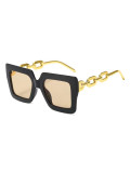 Square Sunglasses Chain Large Frame Sunglasses