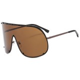 Extra Large Frame Polarized One-piece Sunglasses Outdoor Driving Windproof Sand