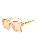 Square Sunglasses Chain Large Frame Sunglasses
