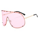 Extra Large Frame Polarized One-piece Sunglasses Outdoor Driving Windproof Sand