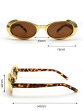 Retro Oval Sunglasses for Women's Sun Protection Glasses