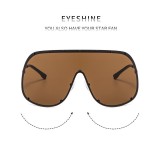 Extra Large Frame Polarized One-piece Sunglasses Outdoor Driving Windproof Sand