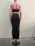 Solid Color Sexy Summer Skirt Suit
