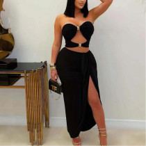 Solid Color Sexy Summer Skirt Suit